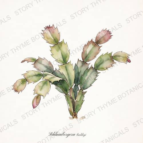 Christmas Cactus — a print from the Plant Library collection