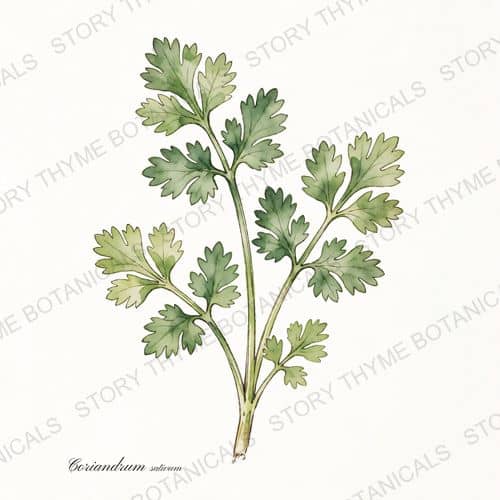 Cilantro / Coriander — a print from the Plant Library collection