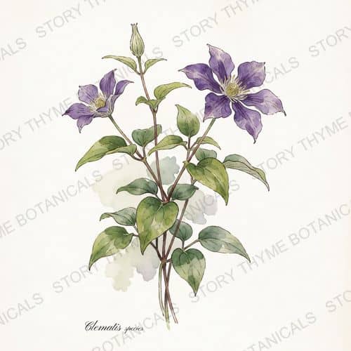Clematis — a print from the Plant Library collection