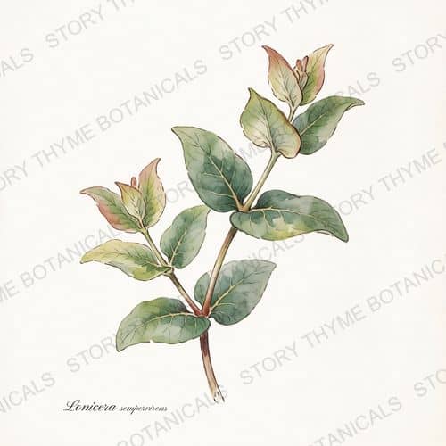Coral Honeysuckle — a print from the Plant Library collection