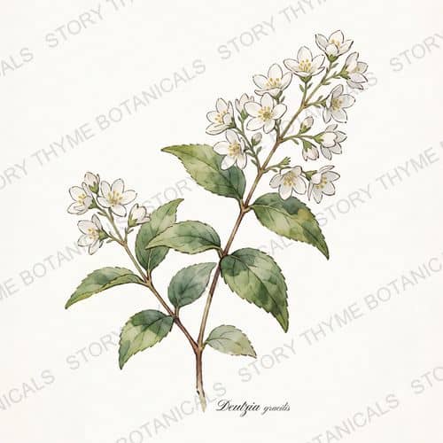 Deutzia — a print from the Plant Library collection