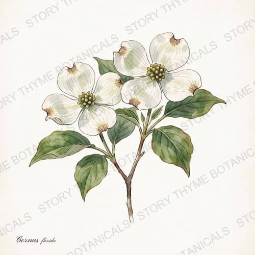 Flowering Dogwood — a print from the Plant Library collection