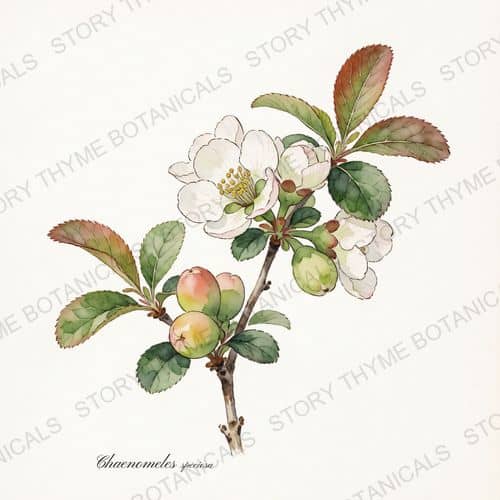 Flowering Quince — a print from the Plant Library collection