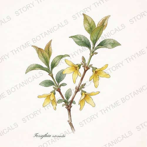 Forsythia — a print from the Plant Library collection