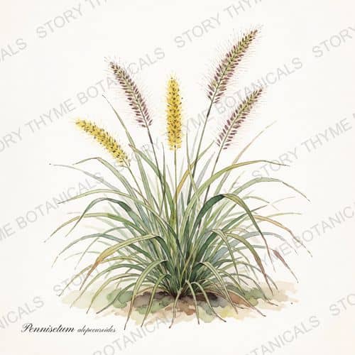 Fountain Grass — a print from the Plant Library collection