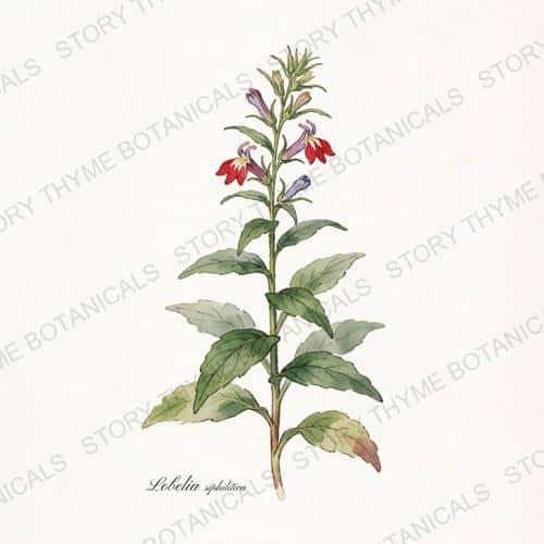 Great Blue Lobelia — a print from the Plant Library collection