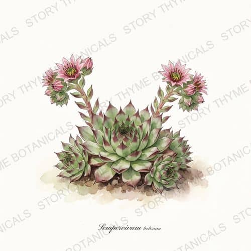Hens and Chicks — a print from the Plant Library collection