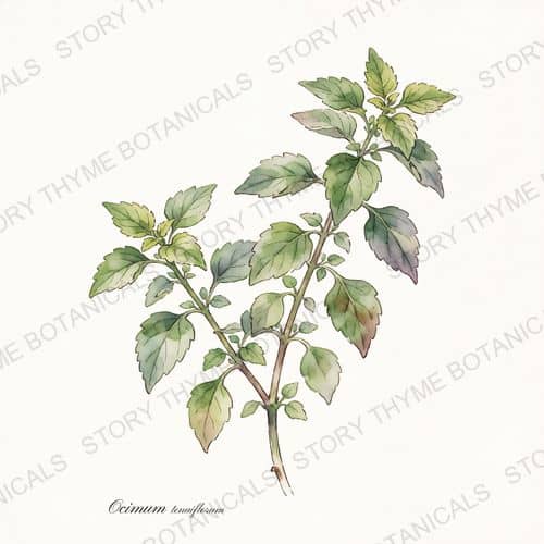 Holy Basil (Tulsi) — a print from the Plant Library collection
