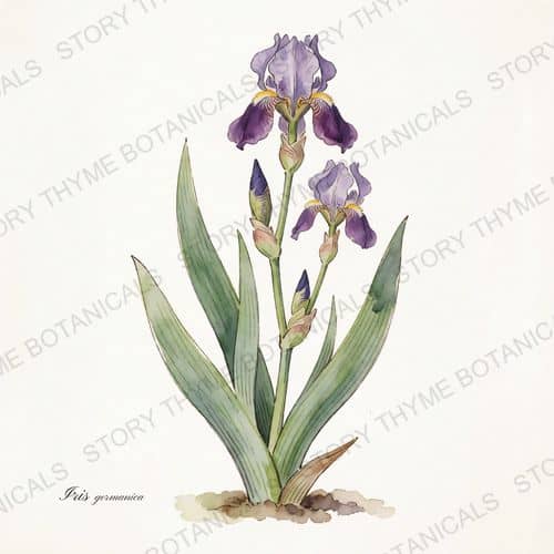 Bearded Iris — a print from the Plant Library collection