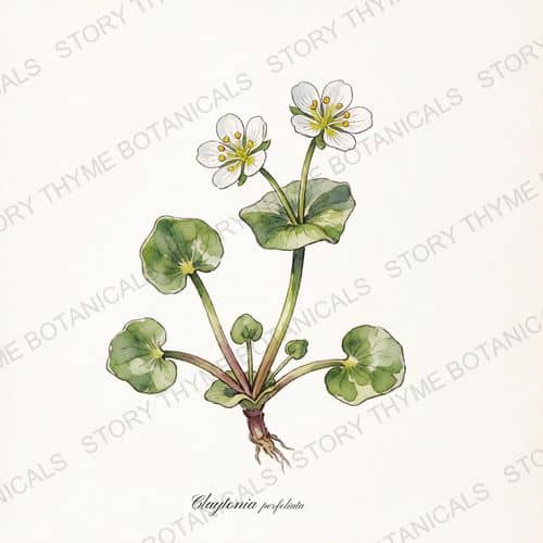 Miner's Lettuce (Claytonia) — a print from the Plant Library collection
