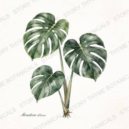 Monstera — a print from the Plant Library collection