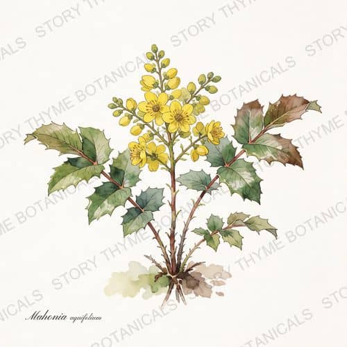 Oregon Grape — a print from the Plant Library collection