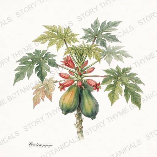 Papaya — a print from the Plant Library collection