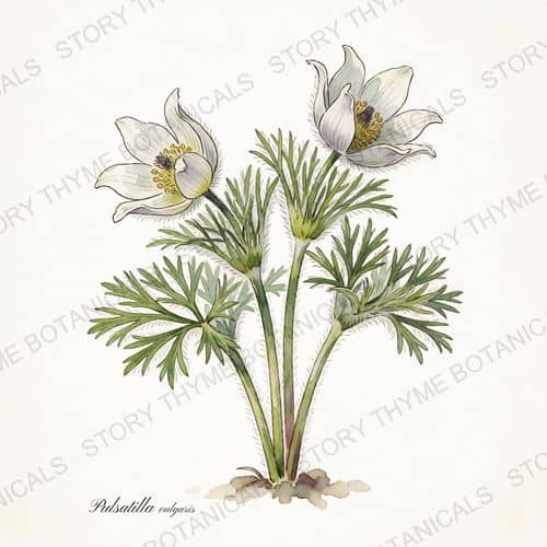 Pasque Flower — a print from the Plant Library collection