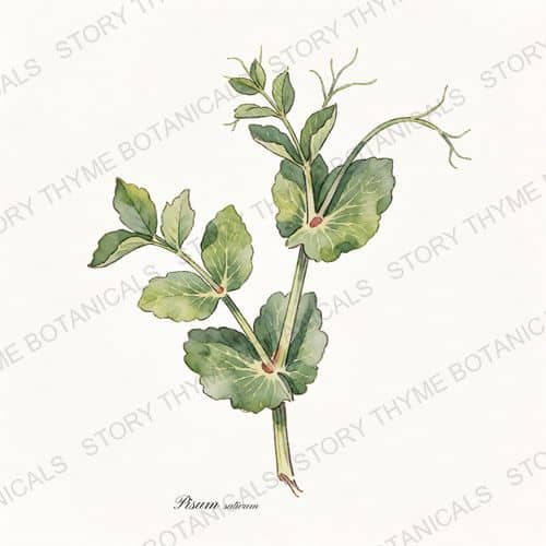 Peas — a print from the Plant Library collection