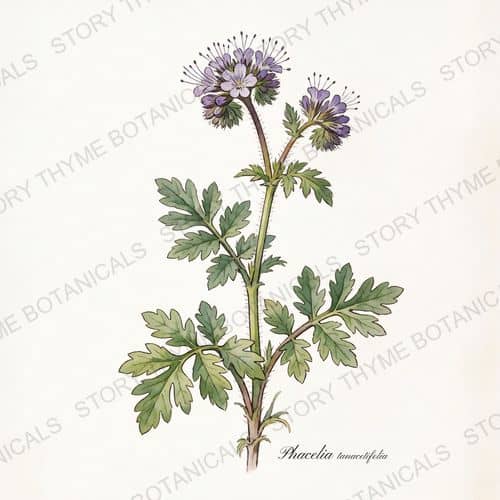 Phacelia (Lacy Phacelia) — a print from the Plant Library collection