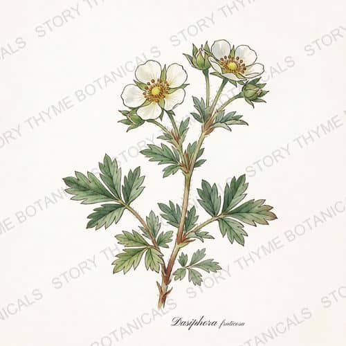 Potentilla (Shrubby Cinquefoil) — a print from the Plant Library collection