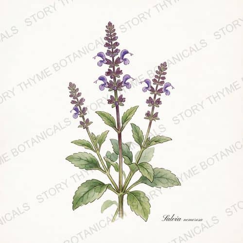 Perennial Salvia — a print from the Plant Library collection