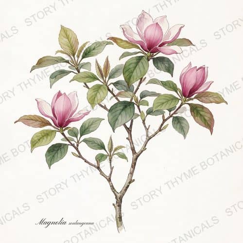 Saucer Magnolia — a print from the Plant Library collection