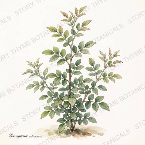 Siberian Pea Shrub — a print from the Plant Library collection