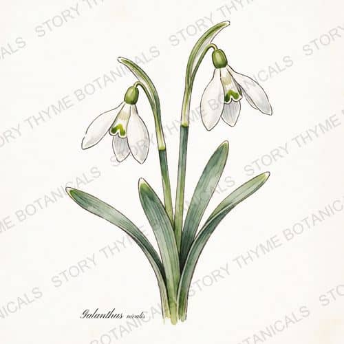 Snowdrop — a print from the Plant Library collection
