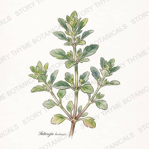 Summer Savory — a print from the Plant Library collection