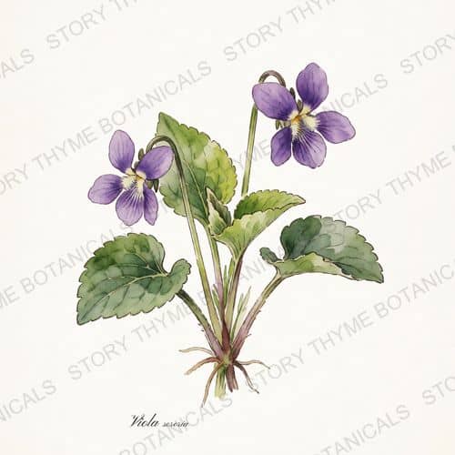 Sweet Violet & Native Violets — a print from the Plant Library collection