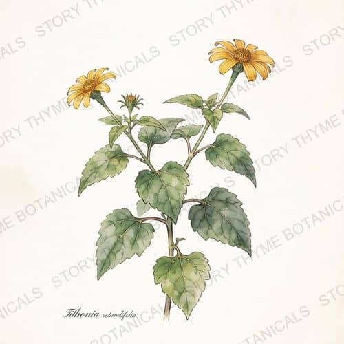Mexican Sunflower (Tithonia) — a print from the Plant Library collection