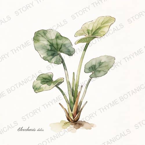 Water Chestnut (Chinese) — a print from the Plant Library collection