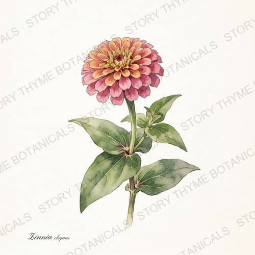Zinnia — a print from the Plant Library collection