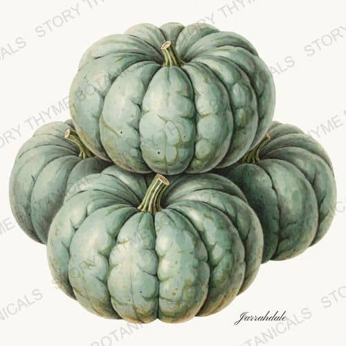 Jarrahdale — a print on a white background, from the Heirloom Pumpkins collection