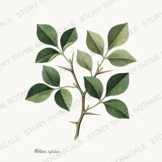 Trifoliate Orange — vintage botanical Citrus Grove print on a white background