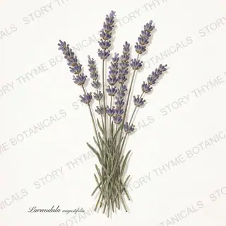 Lavender — vintage botanical The Herbarium print on a white background