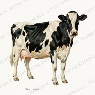 Holstein — vintage botanical Highland & Pasture print on a white background