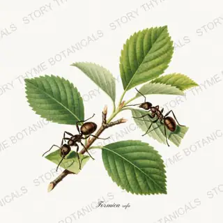 Ants — vintage botanical The Insectarium print on a white background
