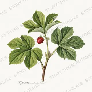 Goldenseal — vintage botanical Medicinal Herbs print on a white background