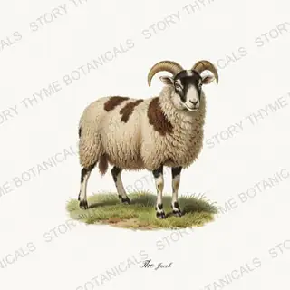 Jacob — vintage botanical The Pasture print on a white background