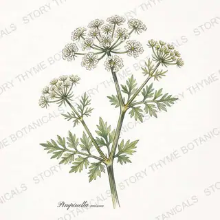 Anise — vintage botanical The Plant Library print on a white background