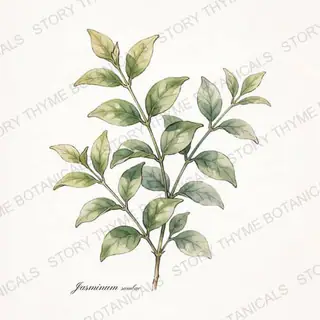 Arabian Jasmine — vintage botanical The Plant Library print on a white background