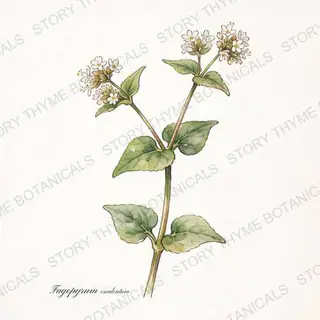 Buckwheat — vintage botanical The Plant Library print on a white background