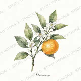 Calamondin Orange — vintage botanical The Plant Library print on a white background