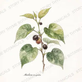 Che (Chinese Mulberry) — vintage botanical The Plant Library print on a white background