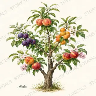 Cocktail Tree — vintage botanical The Plant Library print on a white background