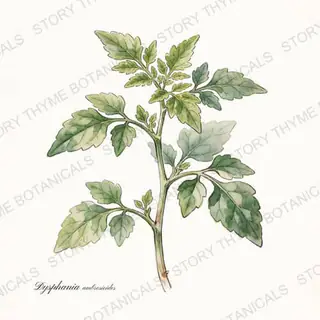 Epazote — vintage botanical The Plant Library print on a white background