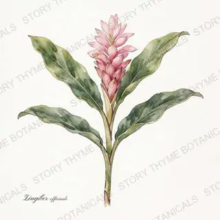 Ginger — vintage botanical The Plant Library print on a white background