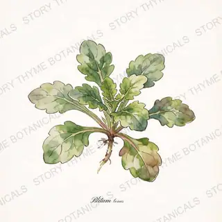 Good King Henry — vintage botanical The Plant Library print on a white background
