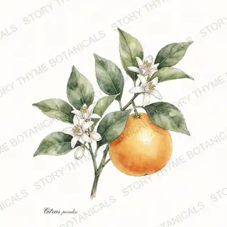 Grapefruit — vintage botanical The Plant Library print on a white background