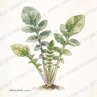 Horseradish — vintage botanical The Plant Library print on a white background