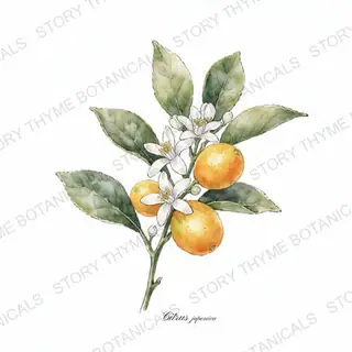 Kumquat — vintage botanical The Plant Library print on a white background