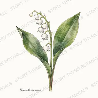 Lily of the Valley — vintage botanical The Plant Library print on a white background